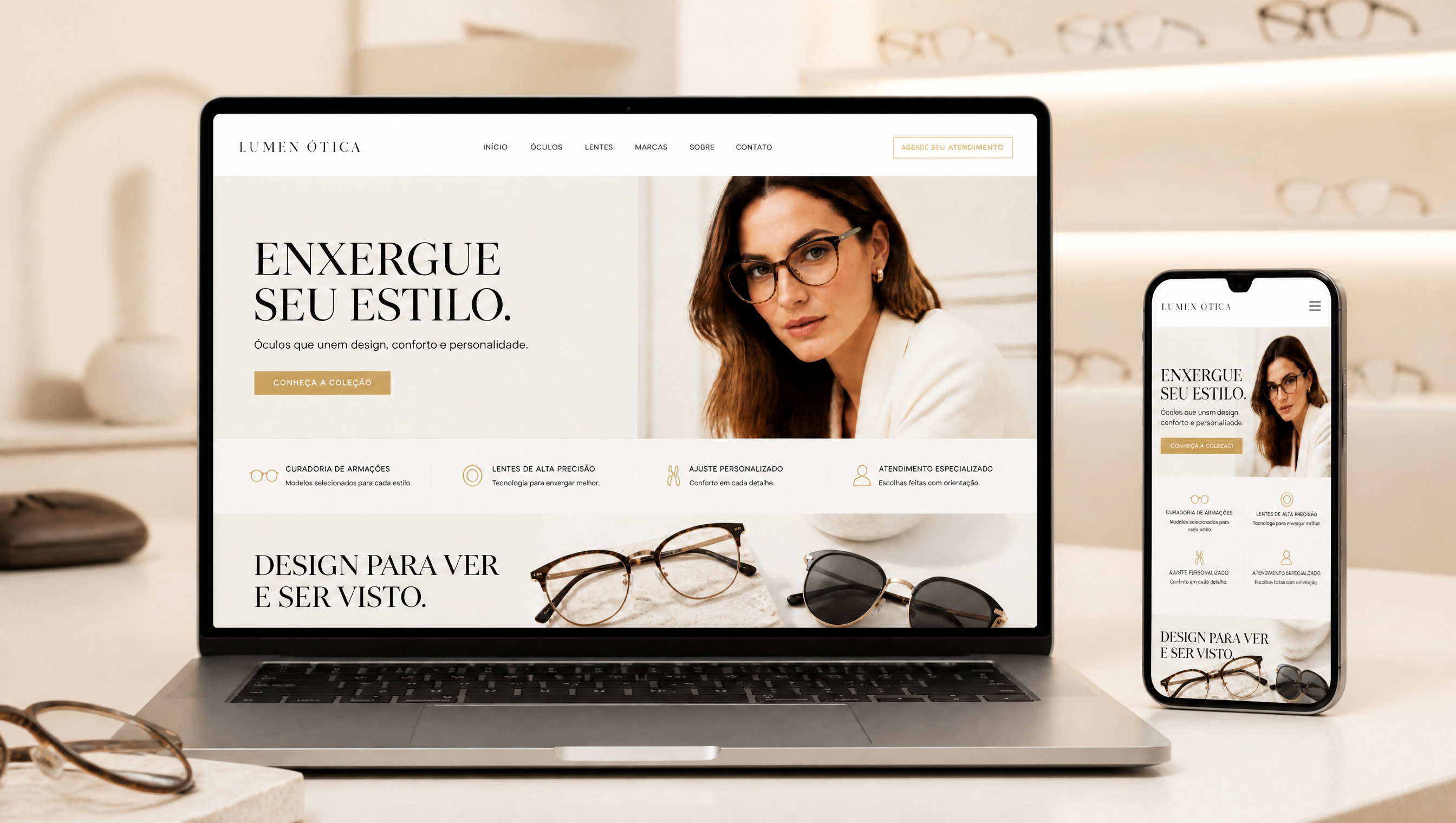 Lumen Ótica — website premium para ótica