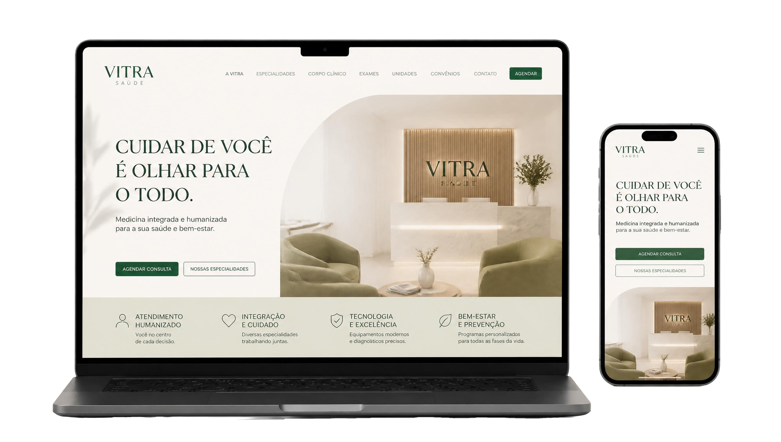 Vitra Saúde — website de saúde integrada