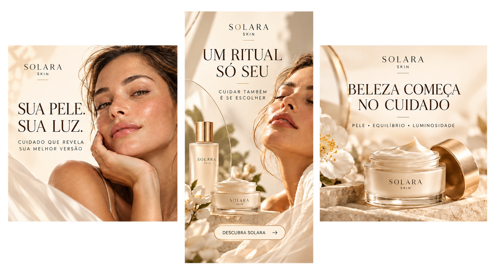 Solara Skin — Campanha para redes sociais
