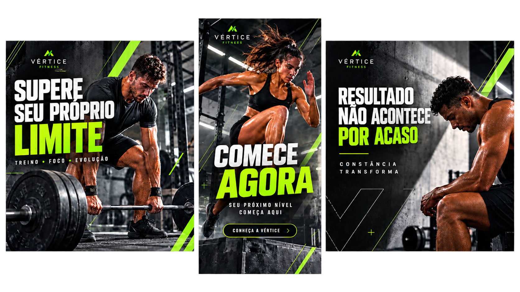 Vértice Fitness — Campanha para redes sociais